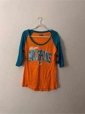 Miami Dolphins NFL Team Apparel 3/4 Sleeve Shirt